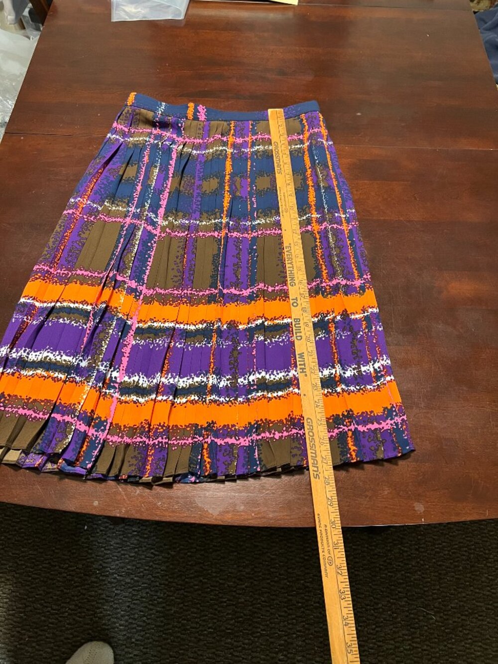 J CREW MULTI COLORED PLEATED SKIRT WITHMATCHING  BLOUSE SIZE M - Picture 9 of 15